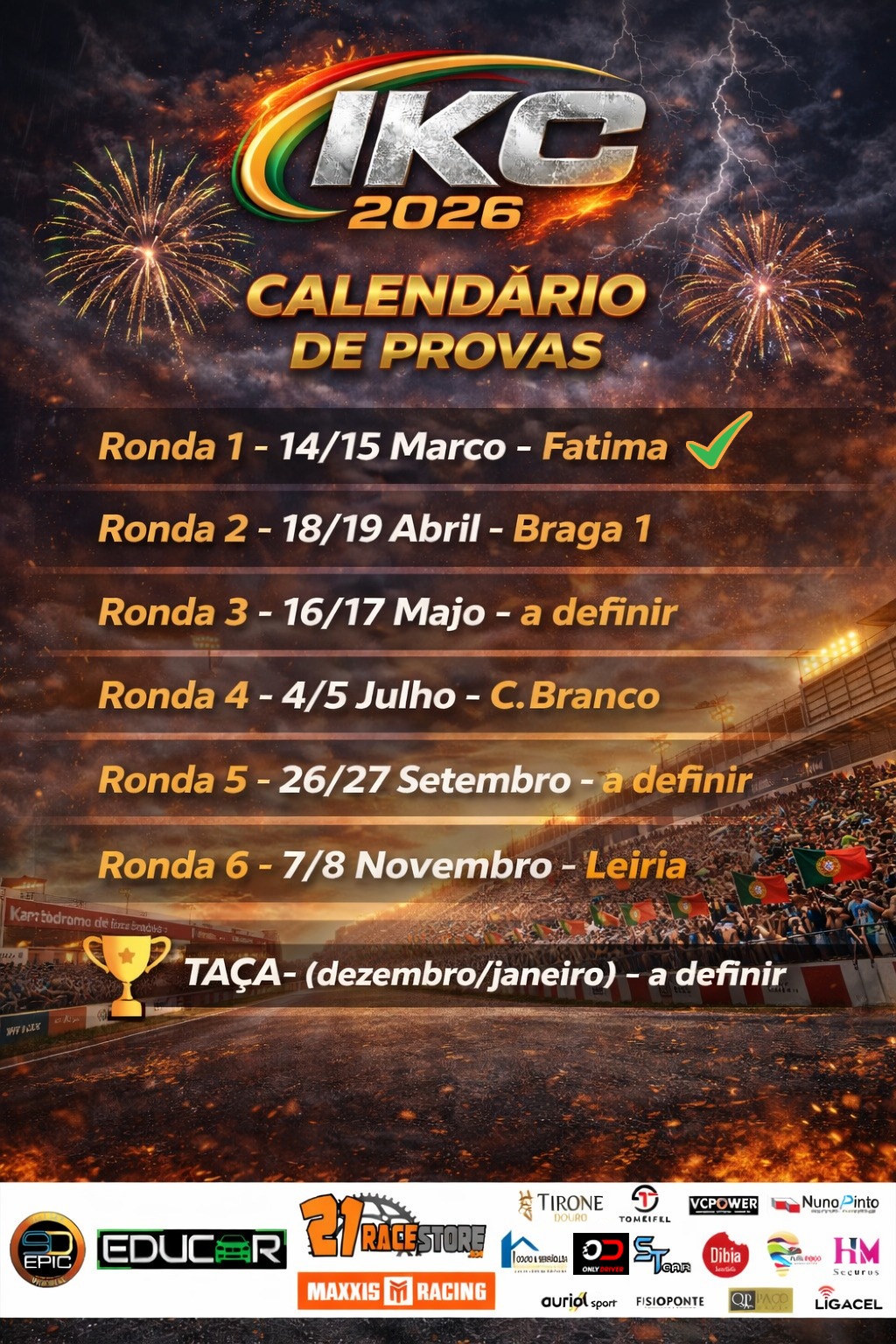 Calendário IKC 2026
